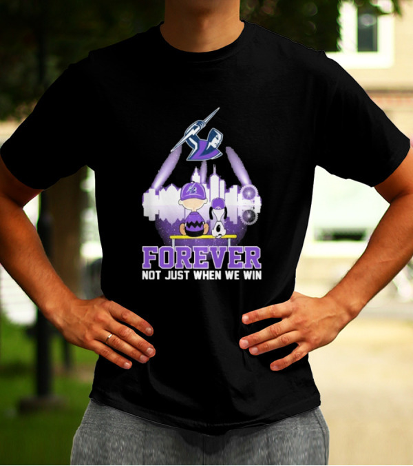 Snoopy Charlie Brown Melbourne Storm Forever Not Just When We Win Peanuts Skyline T-Shirt