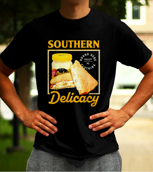 Southern Delicacy Duke's Mayo Round Here Bailey NC Clothing T-Shirt