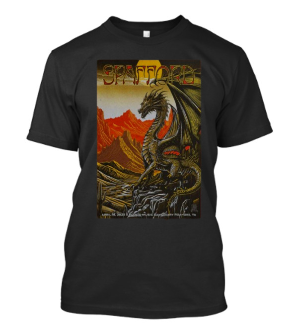 Spafford Roanoke VA 5 Points Music Sanctuary April 18 2025 Dragon Desert Scene T-Shirt