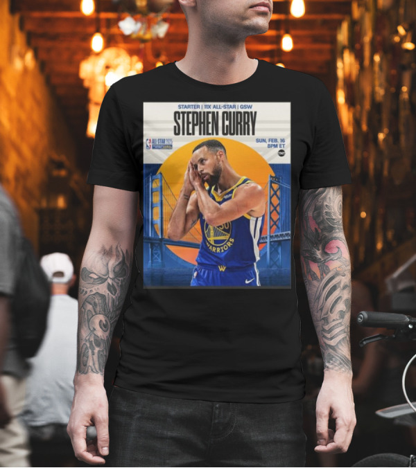 Stephen Curry 2025 NBA All-Star Starter GSW February 16th TNT T-Shirt
