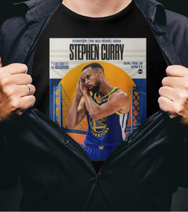 Stephen Curry 2025 NBA All-Star Starter GSW February 16th TNT T-Shirt