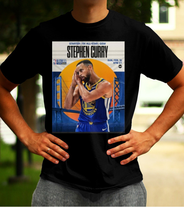 Stephen Curry 2025 NBA All-Star Starter GSW February 16th TNT T-Shirt