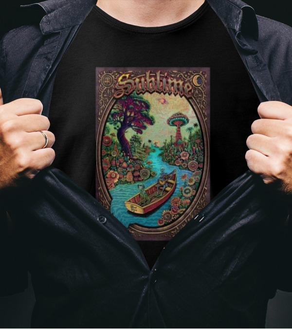 Sublime BeachLife Redondo Beach CA May 3 2025 Tour Psychedelic Artwork T-Shirt