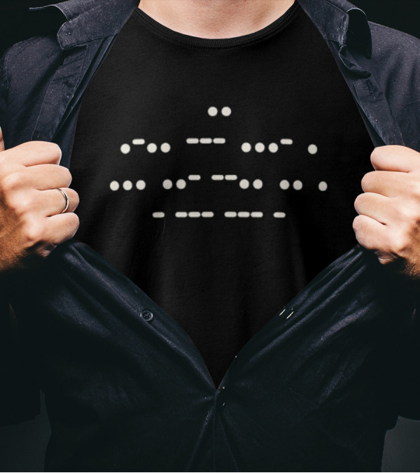 >Suzie Toot I Love Suzie Toot Morse Code Dark Mode T-Shirt