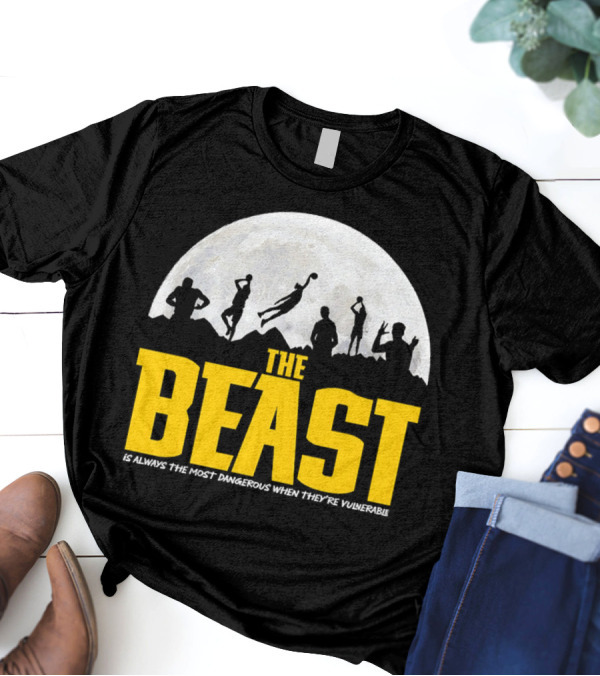 The Beast Is Always The Most Dangerous When They're Vulnerable Silhouettes Moon Scene T-Shirt