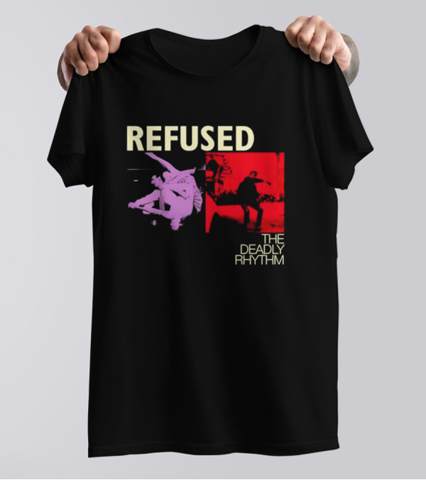 Refused The Deadly Rhythm Skater Red And Purple Imagery T-Shirt
