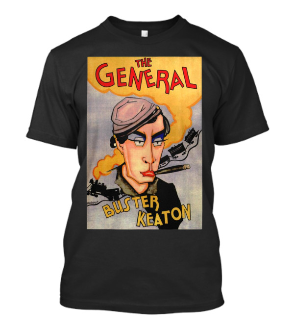 The General Buster Keaton 1926 Train Smoke Caricature T-Shirt