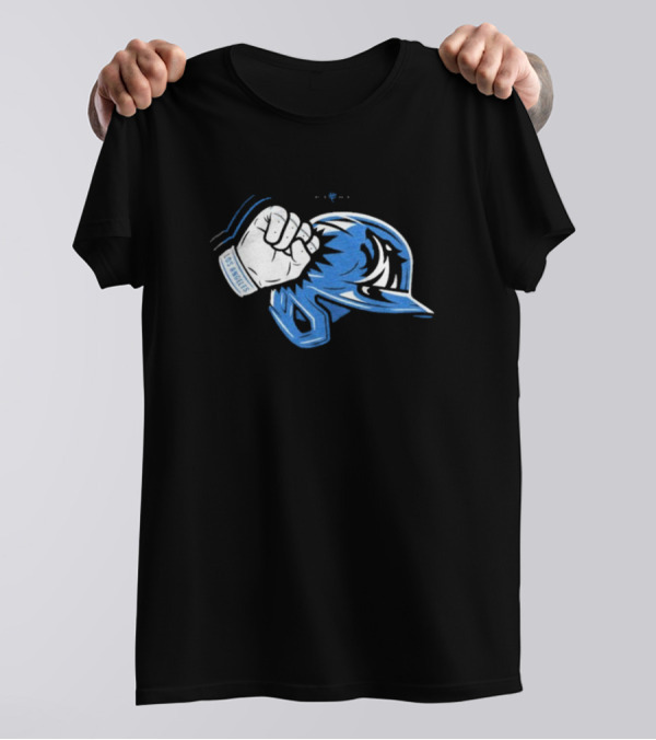 The Wolf Of Chavez Ravine Los Angeles Dodgers Fist Bump Helmet T-Shirt