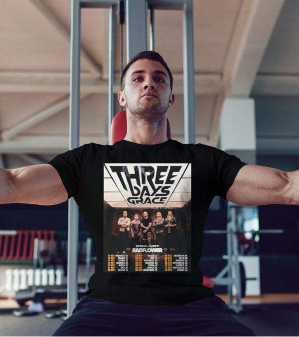 Three Days Grace UK And EU Tour 2025 Dates With Special Guests Badflower T-Shirt