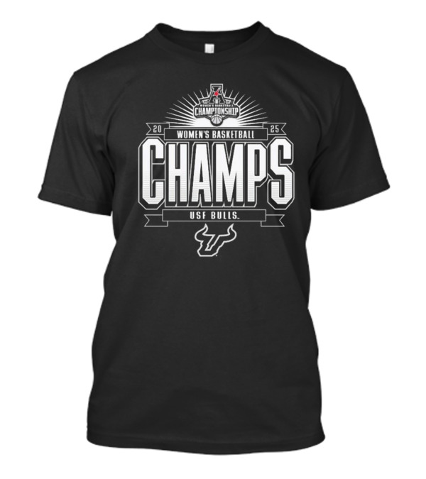2025 USF Bulls Women's Basketball Conference Tournament Champs AAC T-Shirt