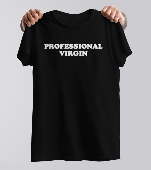 Spencer’s Professional Virgin Text Bold White T-Shirt