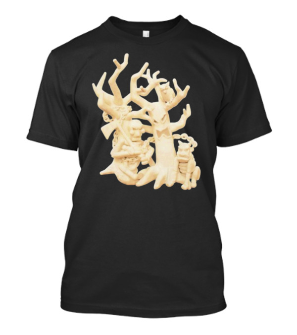 Spooky Woods Woodland Tree Creature With Owl And Frog T-Shirt