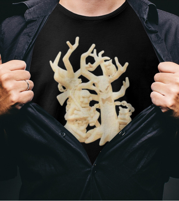 Spooky Woods Woodland Tree Creature With Owl And Frog T-Shirt
