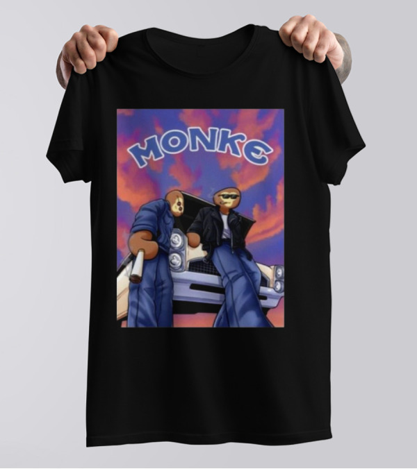 Monke Spoonkid Joe Cool Car Sky T-Shirt