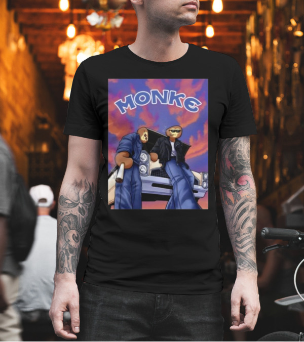 Monke Spoonkid Joe Cool Car Sky T-Shirt