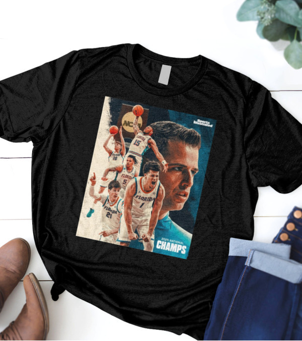 Florida Gators Basketball 2025 National Champs Sports Illustrated T-Shirt