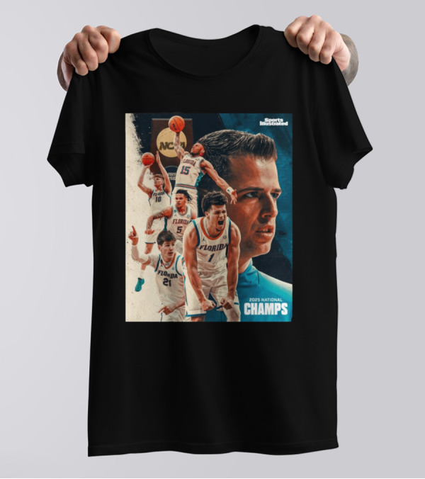 Florida Gators Basketball 2025 National Champs Sports Illustrated T-Shirt