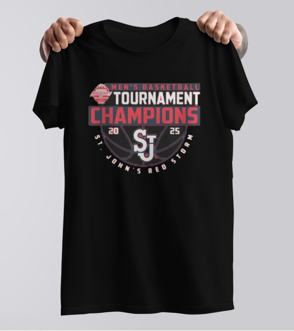 St. John's Red Storm 2025 Big East Men's Basketball Tournament Champions T-Shirt