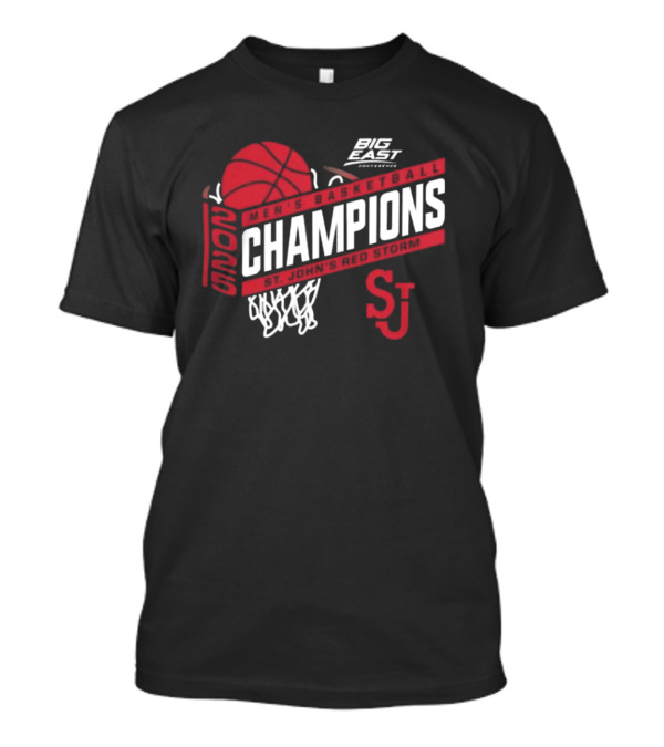 St. John’s Red Storm Big East 2025 Basketball Champions SJ Logo T-Shirt