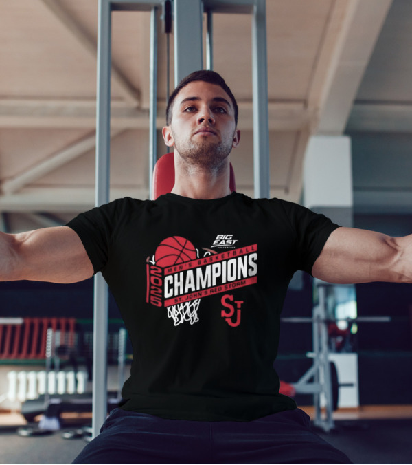 St. John’s Red Storm Big East 2025 Basketball Champions SJ Logo T-Shirt