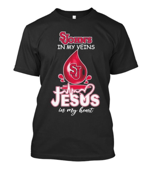 St. John's Red Storm In My Veins Jesus In My Heart T-Shirt