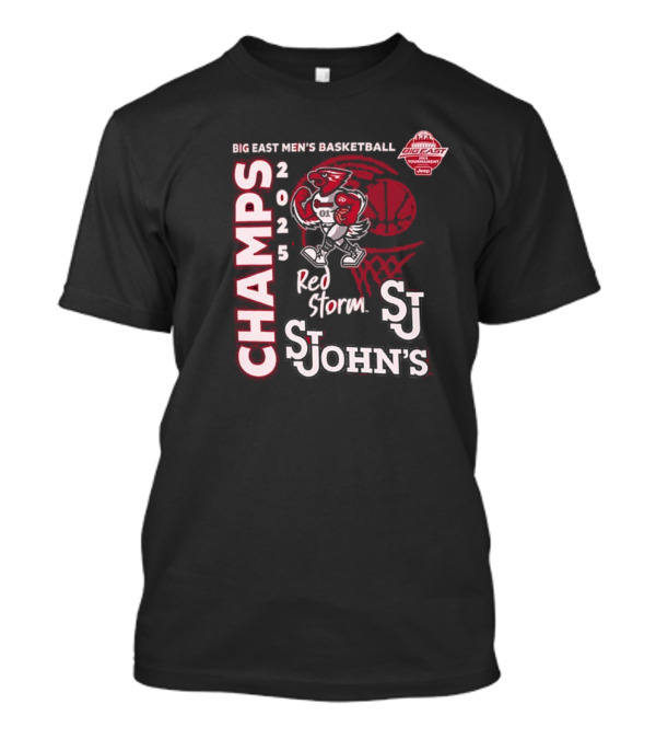 Big East Men’s Basketball 2025 Champs St. John’s Red Storm T-Shirt