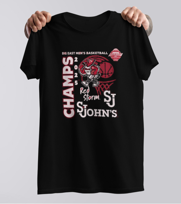 Big East Men’s Basketball 2025 Champs St. John’s Red Storm T-Shirt