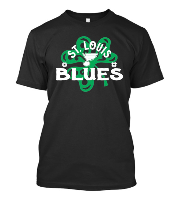 St. Louis Blues St. Patrick’s Day Shamrock Emblem T-Shirt