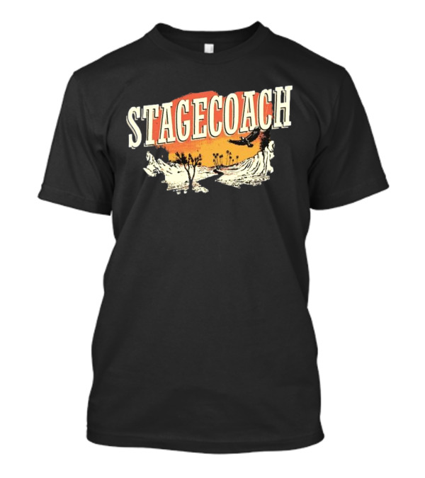 Stagecoach Through The Valley 2025 Desert Sunset And Eagle T-Shirt