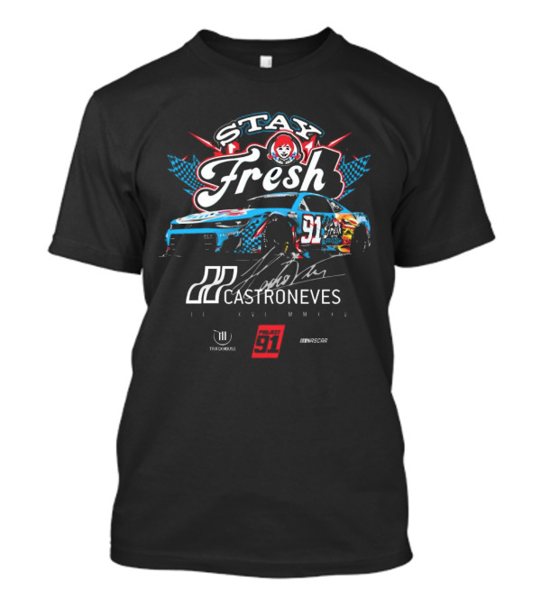 Stay Fresh Castroneves 91 NASCAR II XVI MMXXV Project 91 Signature T-Shirt