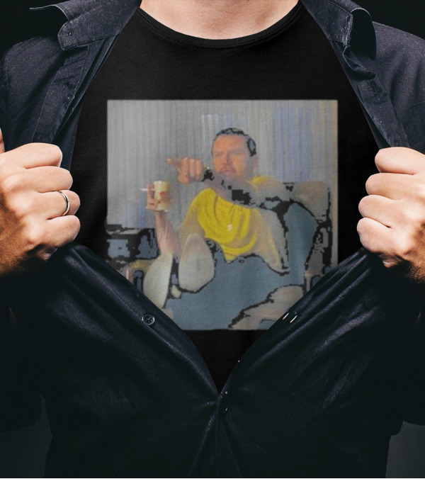 Sticke Rmule JD Vance DiCaprio Meme Man Pointing Sitting With Drink T-Shirt