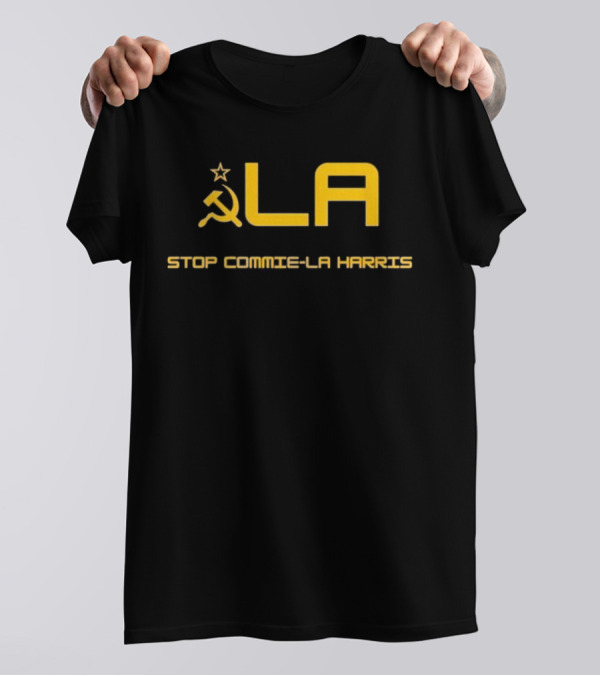 STOP COMMIE-LA HARRIS HAMMER SICKLE STAR ICON T-Shirt