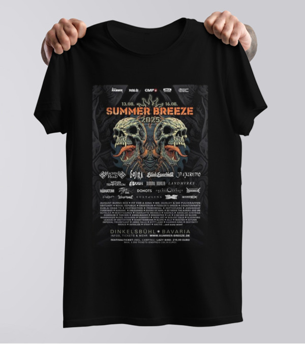 Summer Breeze 2025 Dinkelsbühl Bavaria Featuring Machine Head Gojira Blind Guardian In Extremo Within Temptation T-Shirt