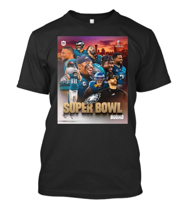 Philadelphia Eagles Super Bowl Bound LIX NFL UK IRE T-Shirt