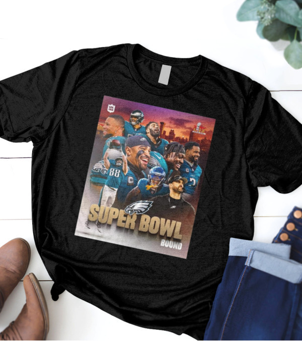 Philadelphia Eagles Super Bowl Bound LIX NFL UK IRE T-Shirt
