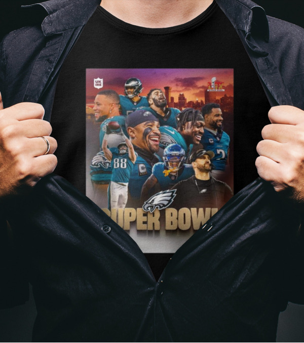 Philadelphia Eagles Super Bowl Bound LIX NFL UK IRE T-Shirt