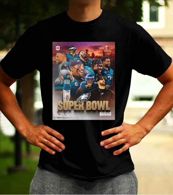Philadelphia Eagles Super Bowl Bound LIX NFL UK IRE T-Shirt