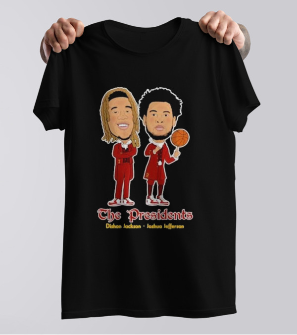 The Presidents Dishon Jackson Joshua Jefferson Basketball Characters T-Shirt