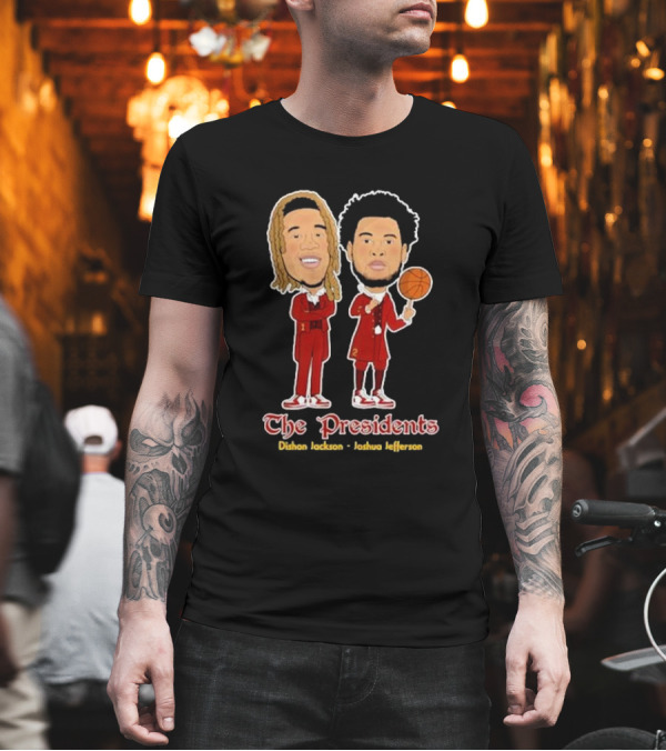 The Presidents Dishon Jackson Joshua Jefferson Basketball Characters T-Shirt