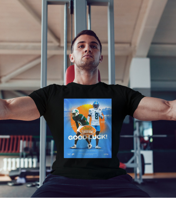 Reese's Senior Bowl Good Luck Caleb Ransaw Jonathan Edwards Tulane Football 2025 Roll Wave T-Shirt