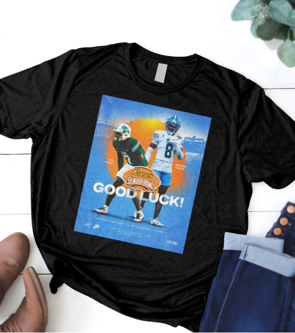 Reese's Senior Bowl Good Luck Caleb Ransaw Jonathan Edwards Tulane Football 2025 Roll Wave T-Shirt