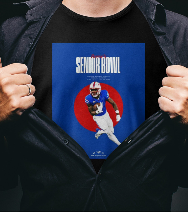 Reese's Senior Bowl Hancock Whitney Stadium Mobile Alabama Brashard Smith SMU Football 2025 T-Shirt