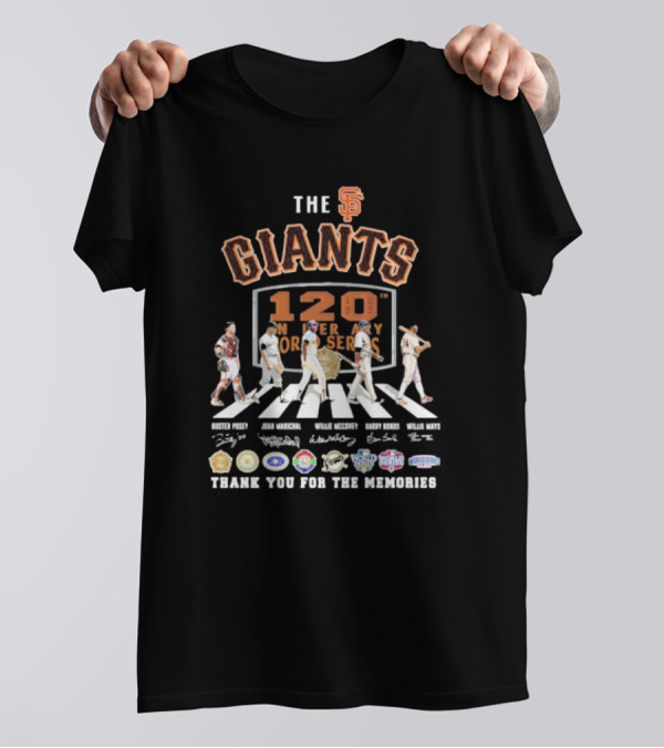 The SF Giants 120th Anniversary Thank You For The Memories Abbey Road Series T-Shirt