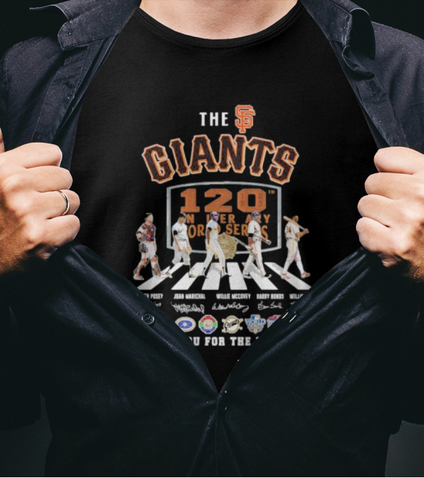 The SF Giants 120th Anniversary Thank You For The Memories Abbey Road Series T-Shirt