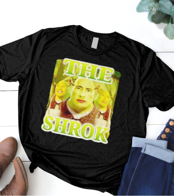 Shrek And The Rock Mashup - The Shrok Face Blend T-Shirt