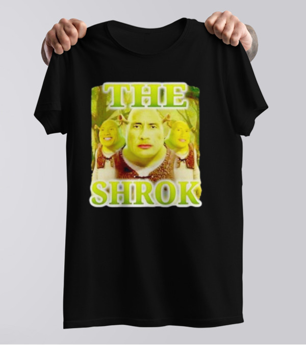 Shrek And The Rock Mashup - The Shrok Face Blend T-Shirt