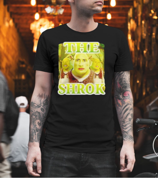 Shrek And The Rock Mashup - The Shrok Face Blend T-Shirt
