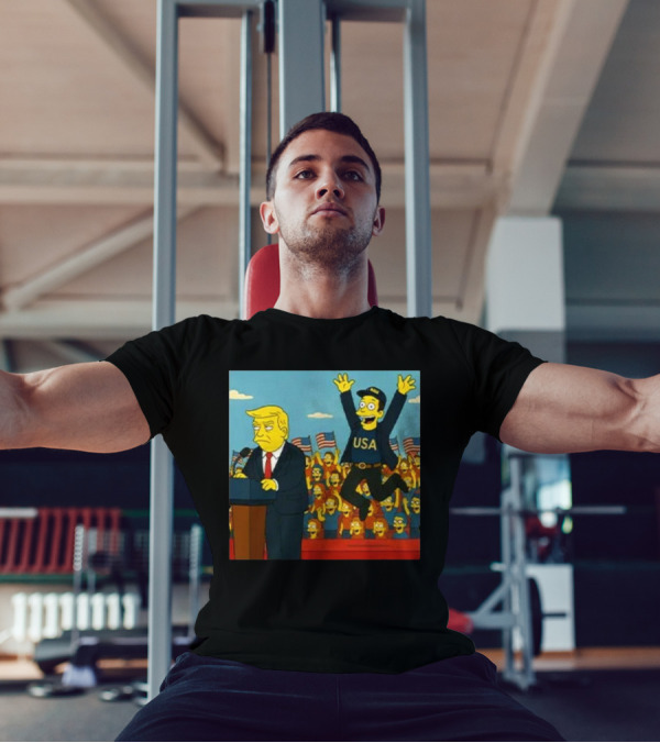 The Simpsons Make America Great Again 2025 USA Crowd Scene T-Shirt