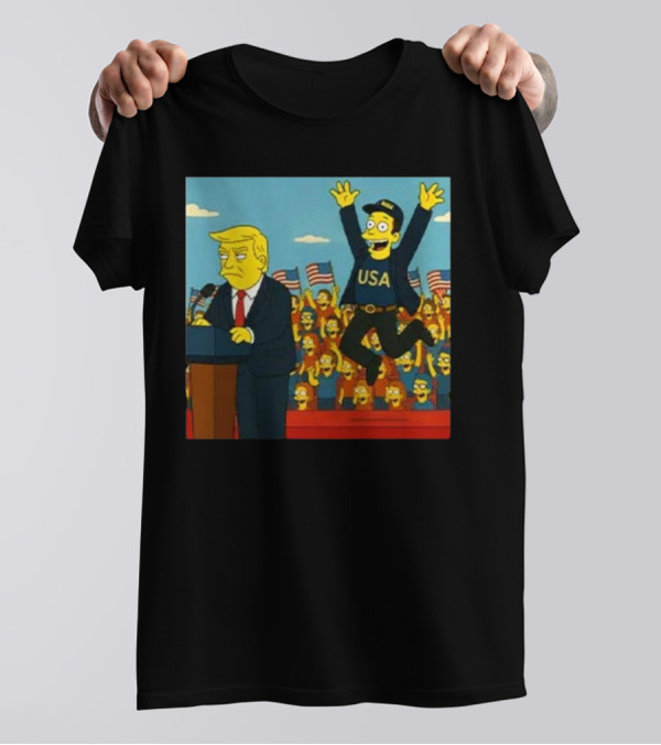The Simpsons Make America Great Again 2025 USA Crowd Scene T-Shirt