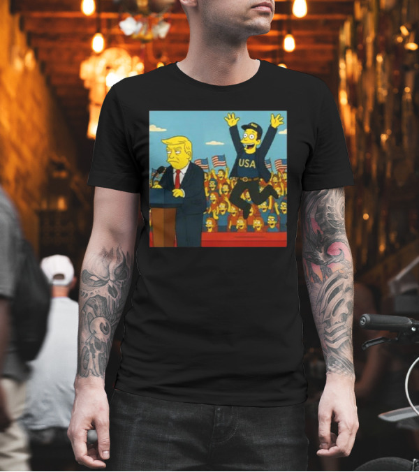 The Simpsons Make America Great Again 2025 USA Crowd Scene T-Shirt